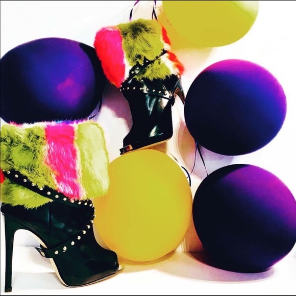 Francesco Sacco boot with multi color fur - Picture 1 of 6